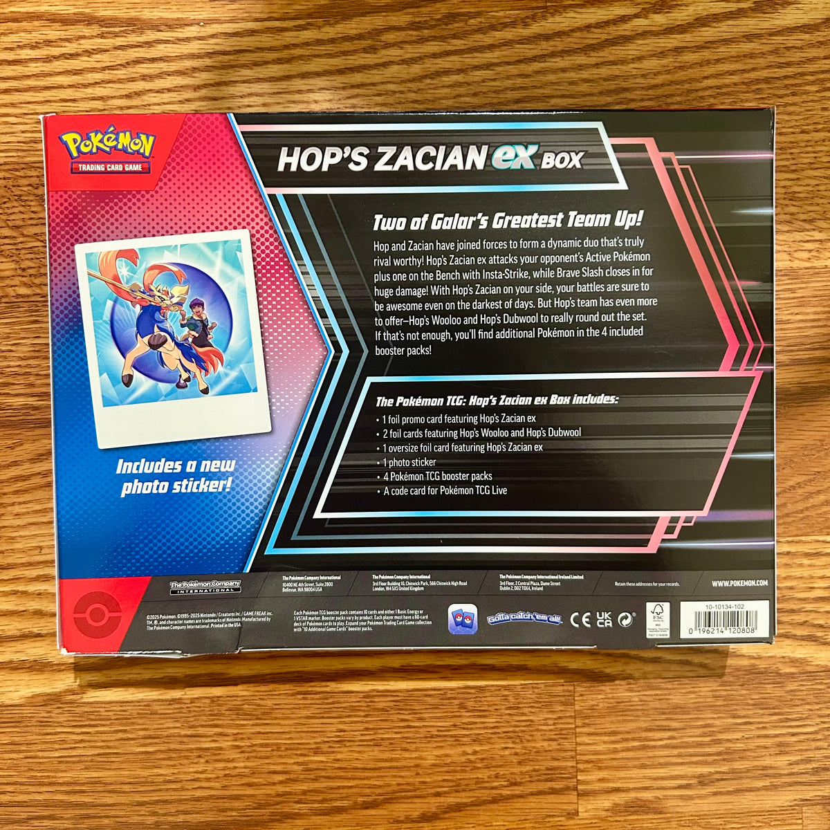 Hop's Zacian ex Box