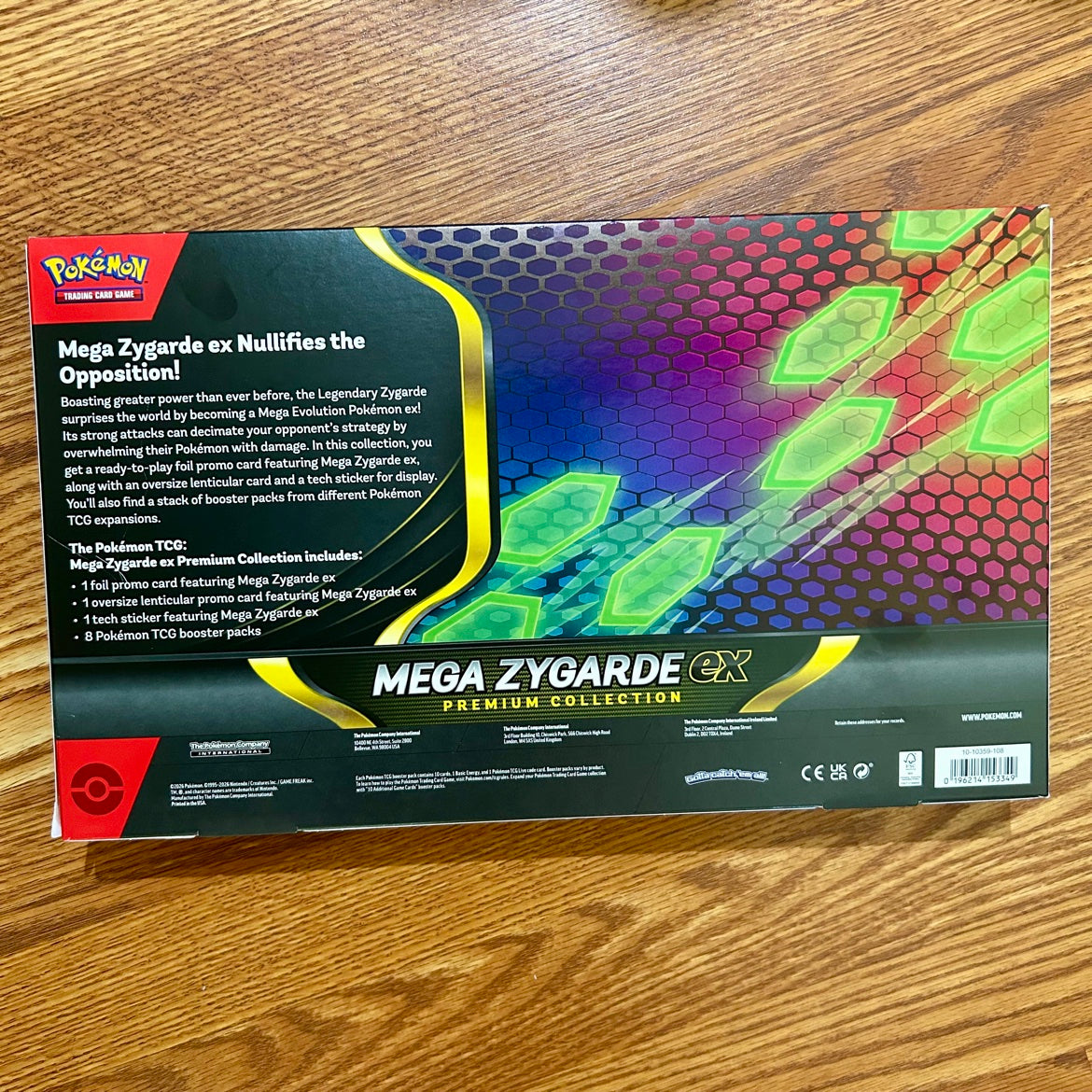 Mega Zygarde ex Premium Collection back