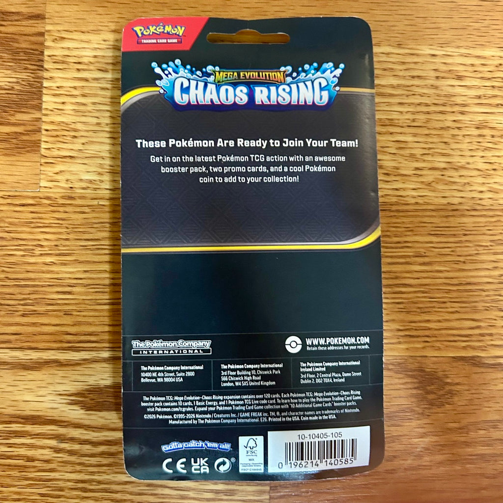 Reshiram Single Blister Pack back